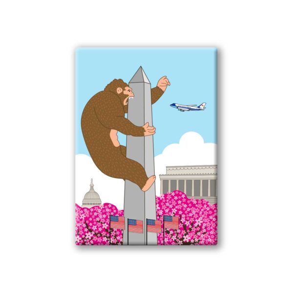 Naked Decor King Kong Climbing Washington Monument magnet