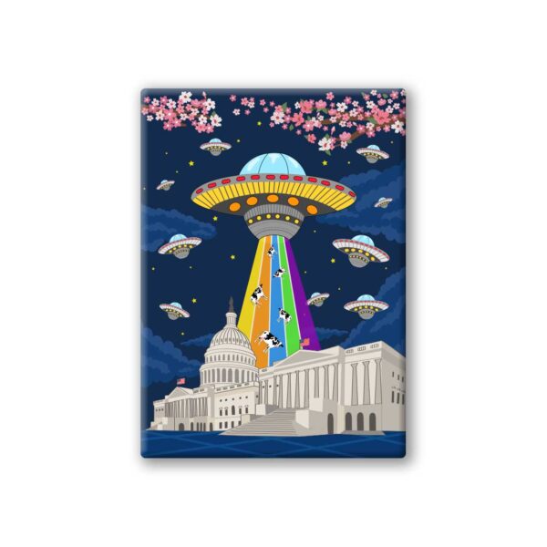 Naked Decor UFO Over US Capitol magnet