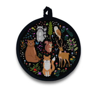 Woodland Creatures Round Potholder
