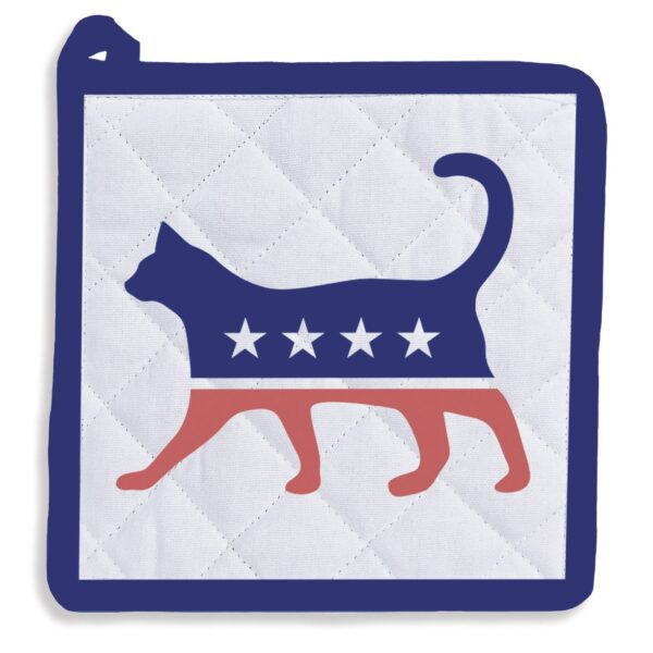 Political Pet Parties Potholder -Reversible Dog and Cat - Image 2