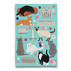 Washington DC City Kitty Cats Tea Towel