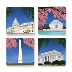DC Proud Collection: Set of 4 - Variety Pack: DC Monuments Coasters