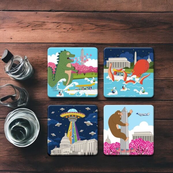 DC Proud Collection: Set of 4 - Variety Pack: Mad in DC Monster Coasters - Image 2