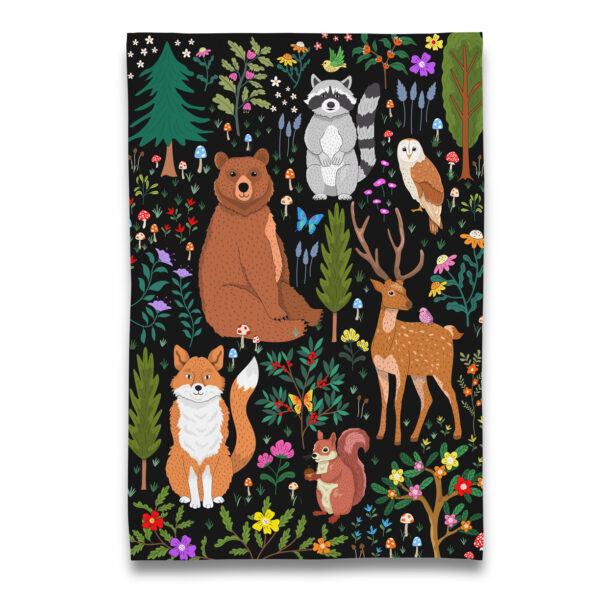 Woodland Creatures Tea Towel