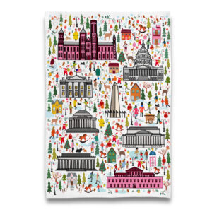Christmas Time in Washington DC Tea Towel