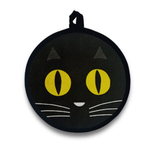 Black Cat Round Potholder