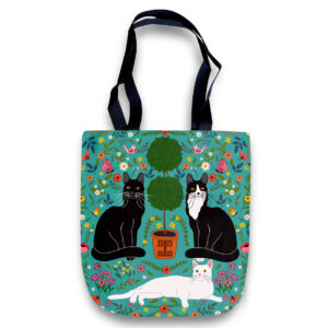Cheeky Tote Bag - Cats with Topiary