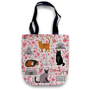 Cheeky Tote Bag - DC Cherry Blossom Cats