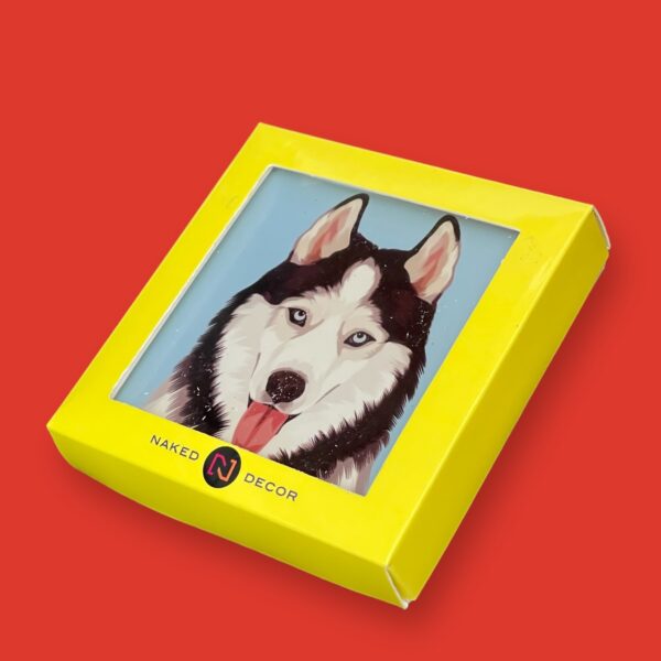 Set of 4 MDF Coasters - Siberian Husky - Image 2