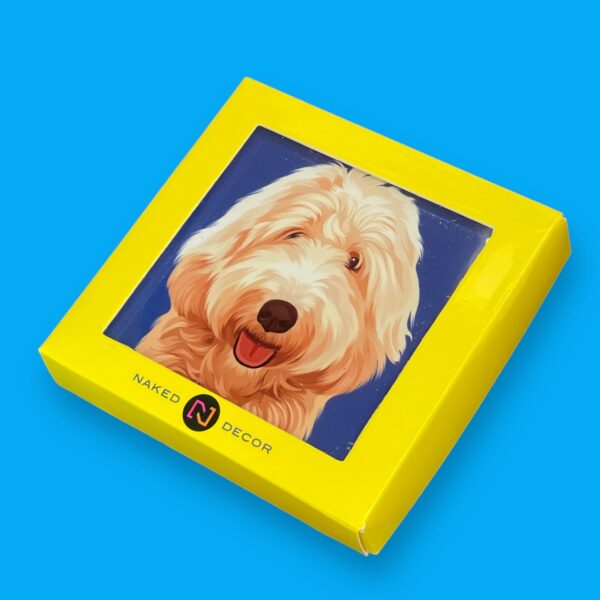 Set of 4 MDF Coasters - Labradoodle / Goldendoodle - Image 2