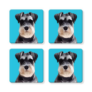 Set of 4 MDF Coasters - Schnauzer