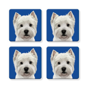 Set of 4 MDF Coasters - Westie / West Highland