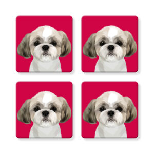 Set of 4 MDF Coasters - Shih Tzu