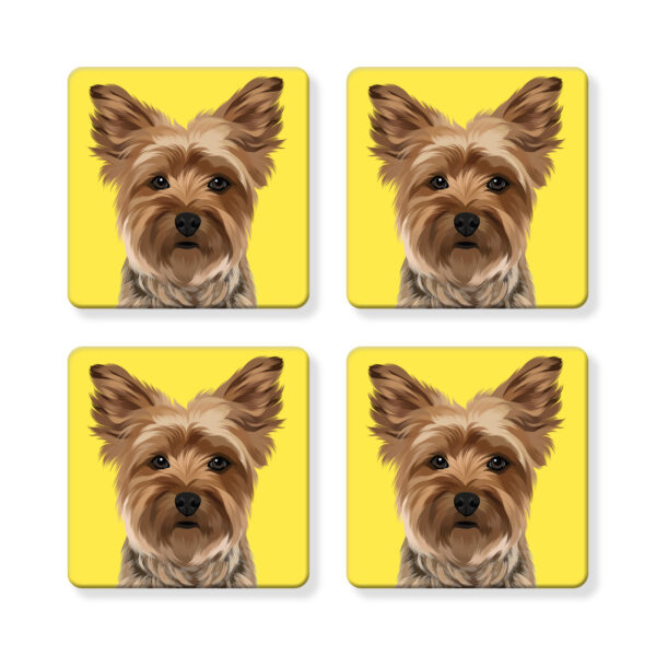 Set of 4 MDF Coasters - Yorkie / Yorkshire Terrier