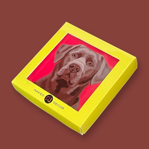Set of 4 MDF Coasters - Labrador / Black - Image 2