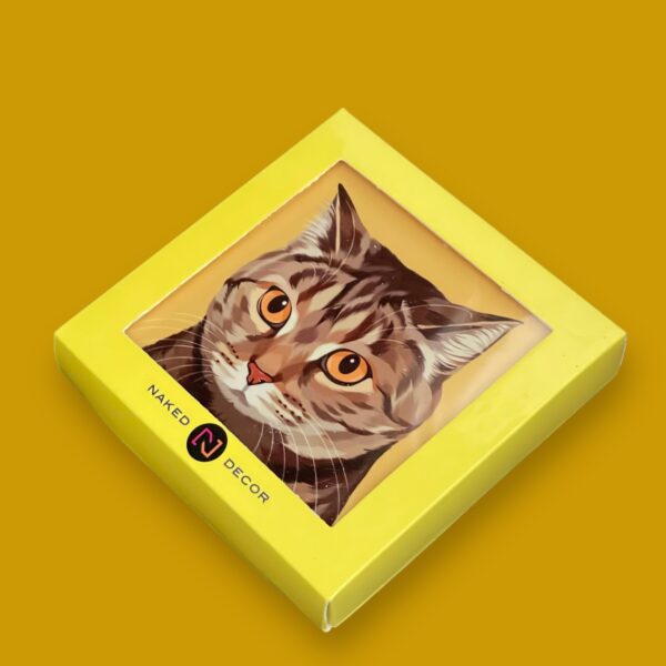 Set of 4 MDF Coasters - Gray Tabby - Image 2