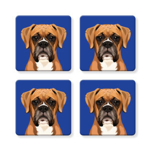 Set of 4 MDF Coasters - Boxer