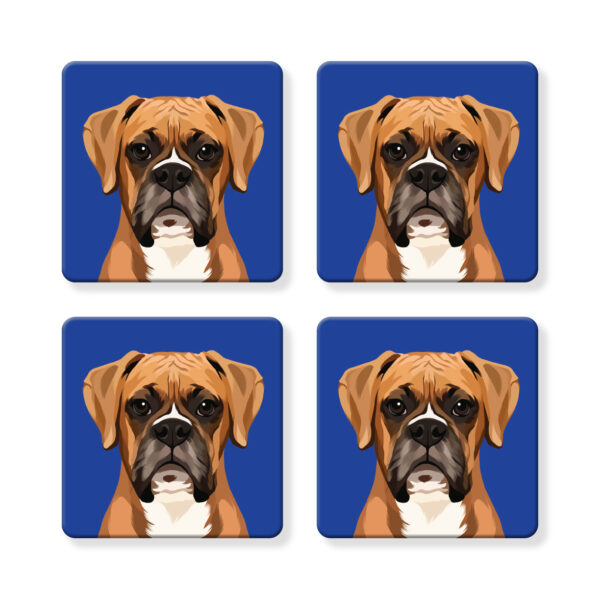 Set of 4 MDF Coasters - Boxer