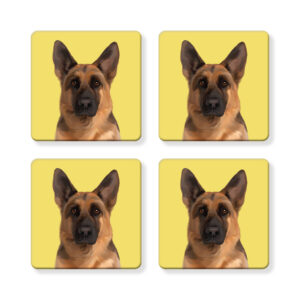 Set of 4 MDF Coasters - German Shepherd