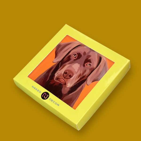 Set of 4 MDF Coasters - Labrador / Chocolate - Image 2