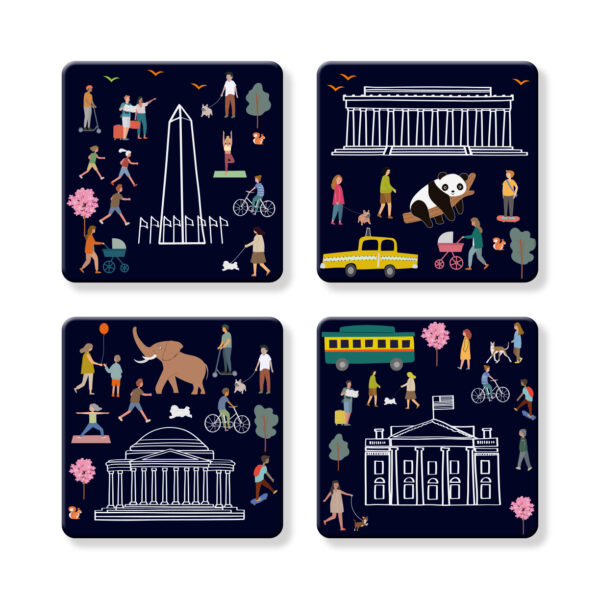 DC Proud Collection: Set of 4 - Variety Pack: We Love DC Coasters