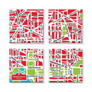 DC Proud Collection: Set of 4 - Variety Pack: Nation's Capital DC Coasters