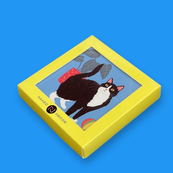 Set of 4 MDF Coasters - Variety Pack: At Home with Kitty Cats - Image 2