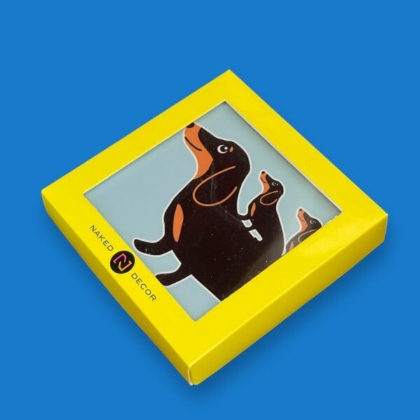 Set of 4 MDF Coasters - Doxie Dachshund Puppies - Image 2
