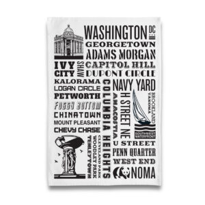 DC Neighborhoods Tea Towel
