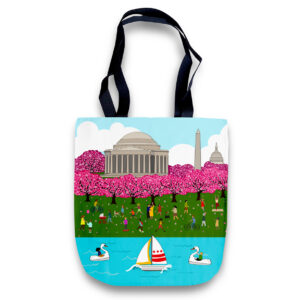 Cheeky Tote Bag - DC Cherry Blossom at Potomac River