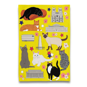 Washington DC City Kitty Cats Tea Towel