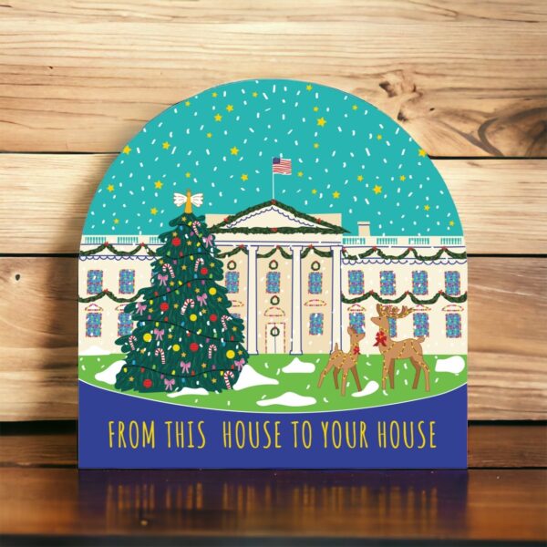 Set of 6 Holiday Blank Snow Dome Cards - From This House to Your House from DC - Image 2