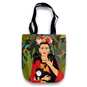 Cheeky Tote Bag - Frida Kahlo and Three Cats