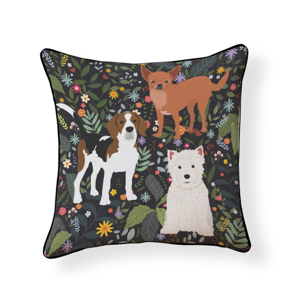 Garden of Puppy Dogs Pillow