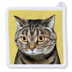 Gray Tabby Kitty Cat Potholder