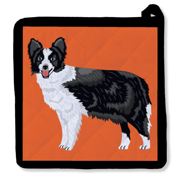 Hello Border Collie Potholder