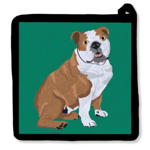 Hello English Bulldog Potholder