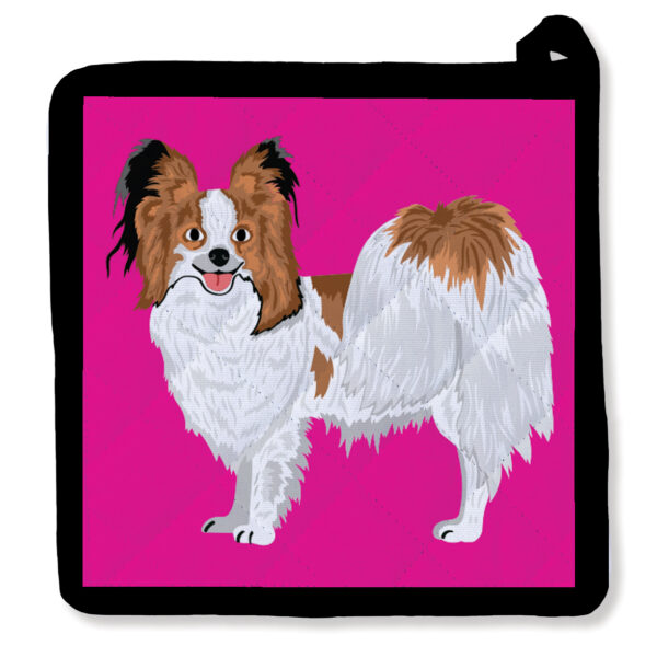 Hello Papillon Potholder
