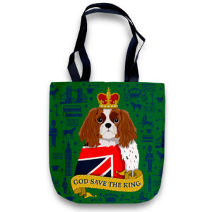Cheeky Tote Bag - King Charles Spaniel: God Save the King