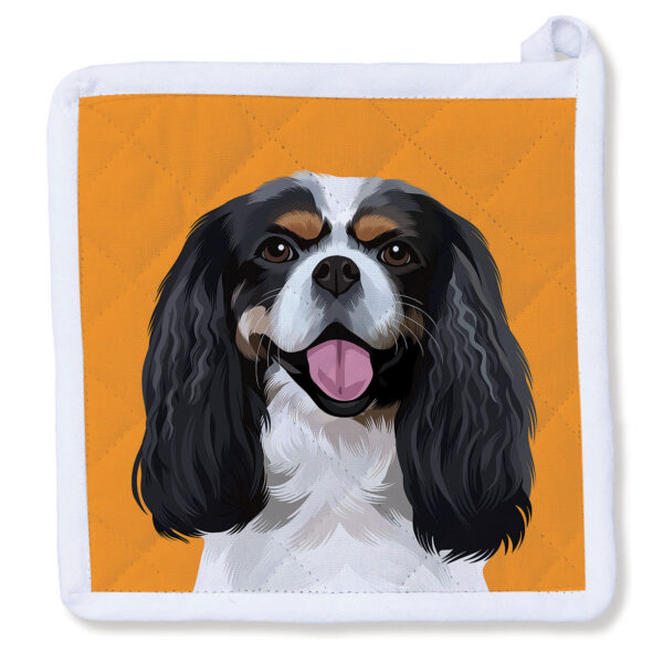 King Charles Spaniel Cavalier - Tri-Color Potholder