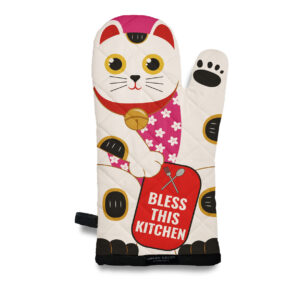 Japanese Lucky Cat Oven Mitt - Bless this Kitchen