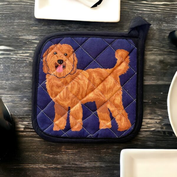 Hello Doodle Labradoodle Potholder - Image 2