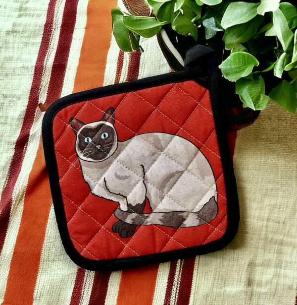 Hello Siamese Cat Potholder - Image 2