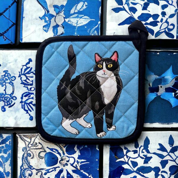 Hello Tuxedo Kitty Cat Potholder - Image 2