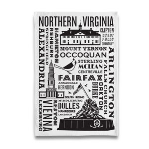 Northern Virginia Neighborhoods Tea Towel