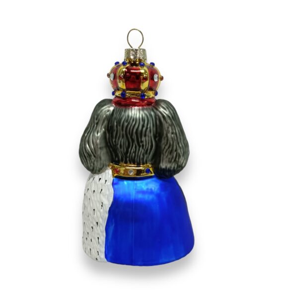 Naked Decor Exclusive: God Save the King Charles Spaniel Cavalier Tri-Color Glass Ornament - Image 2