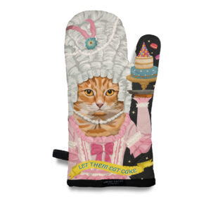 Orange Tabby Marie Antoinette Oven Mitt - Let Them Eat Cake