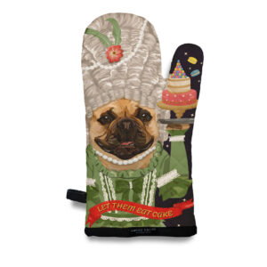 French Bulldog Frenchie Marie Antoinette Oven Mitt - Let Them Eat Cake