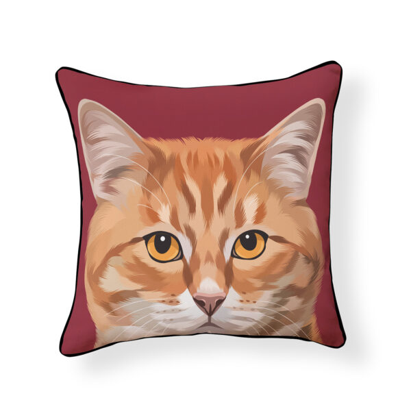 Orange Tabby Kitty Cat Pillow