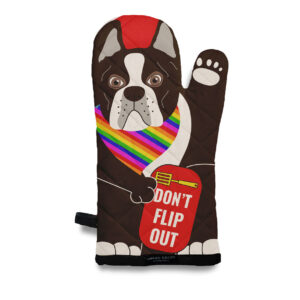 Boston Terrier Oven Mitt -Don't Flip Out